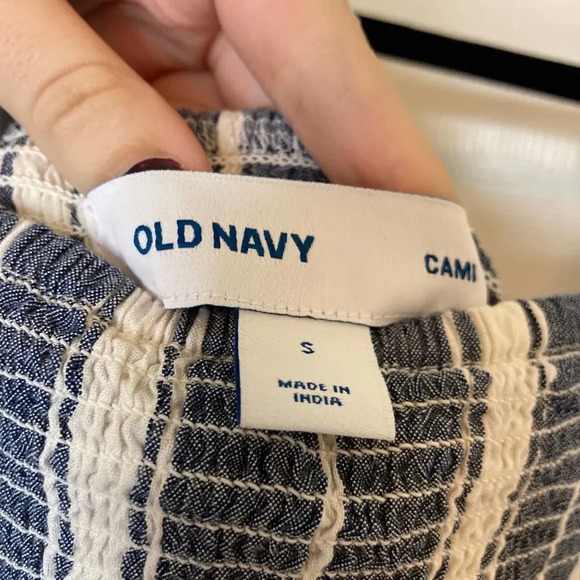 OLD NAVY Striped Smocked Cami Wide-Leg Jumpsuit Size Small - Picture 5 of 7